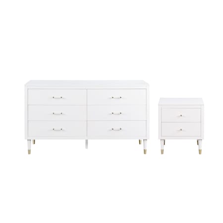Stanton Dresser And Nightstand In White